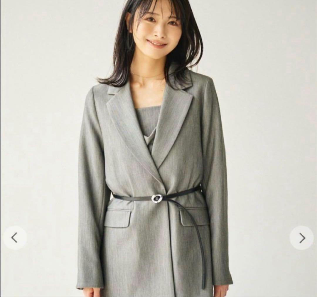 Aimeine エメイン バックスリットベルトジャケット