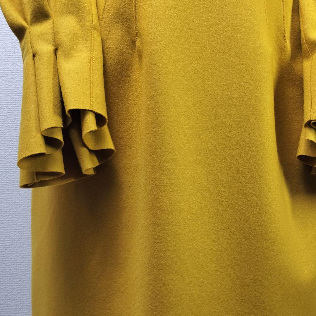 ランバン　LANVINCOLLECTION　ボリュームスリーブワンピ　マスタード