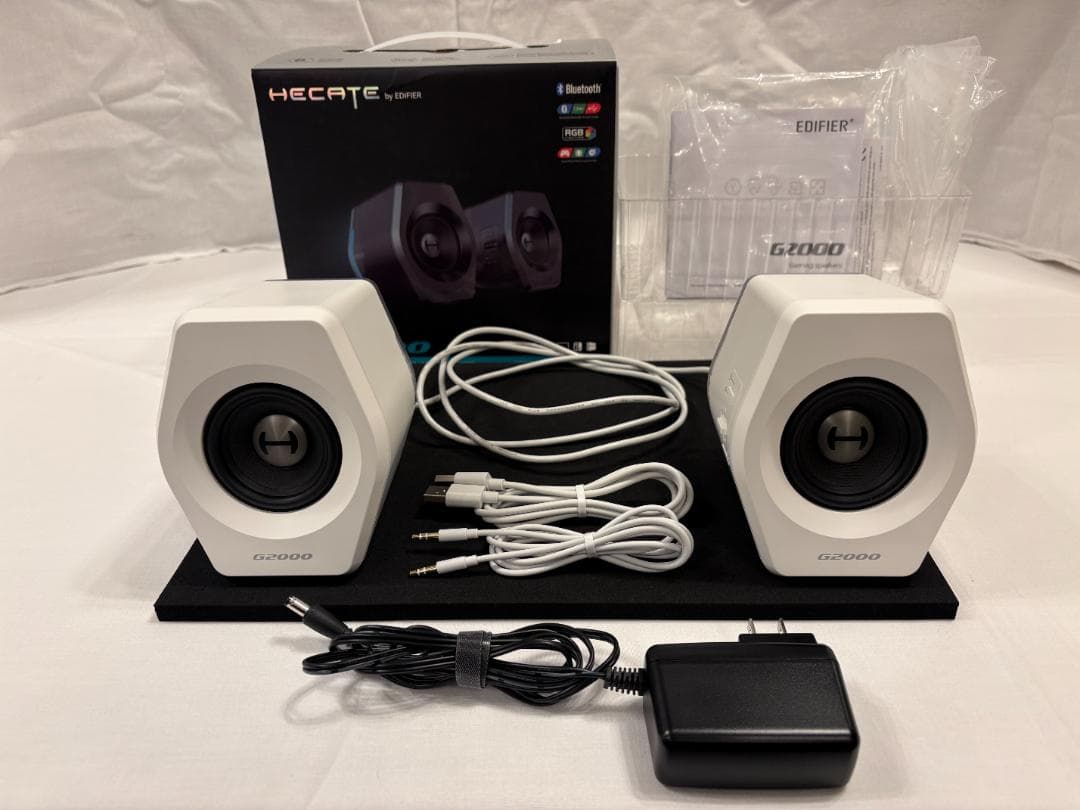 【美品】Edifier G2000 RGB ゲーミング PCスピーカー ホワイト