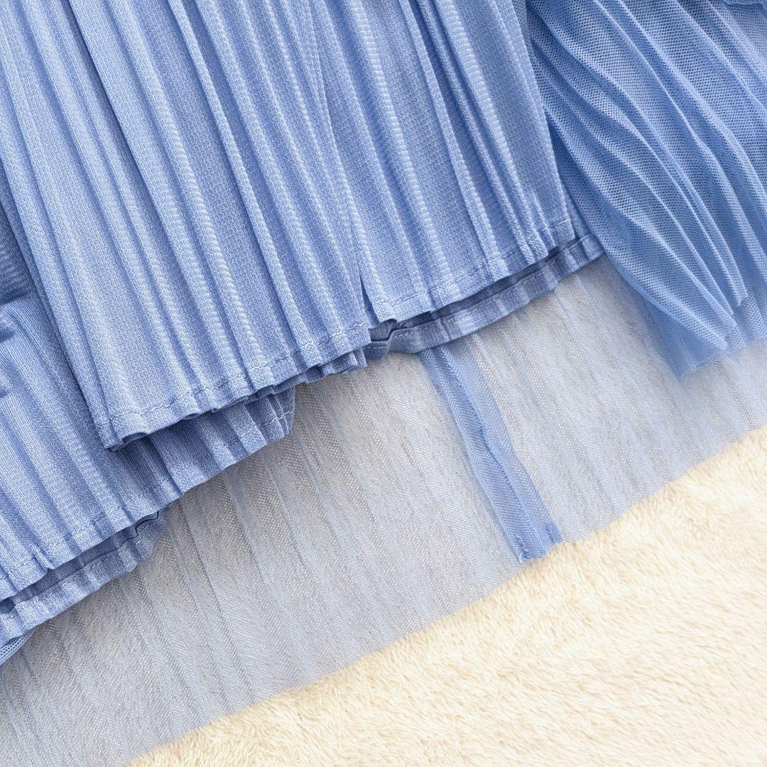 プリーツプリーズ　イッセイミヤケ　レイヤード　プリーツ　ロングワンピース　2