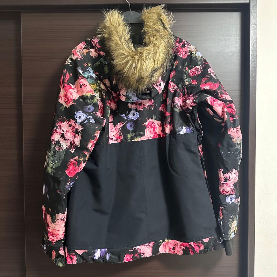 限定値下げ【美品】ROXY スノーウェア 花柄 ハーフジップ・ピンク