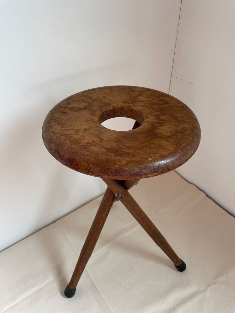 古道具　スツール　三脚　ヴィンテージ