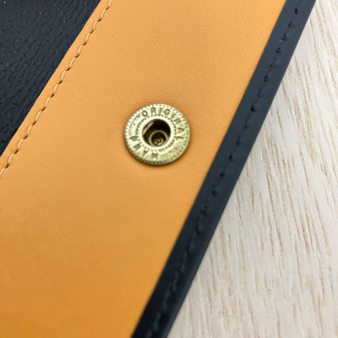 訳あり美品✨エッティンガー✨キーケース✨ブライドルレザー✨ブラック×イエロー