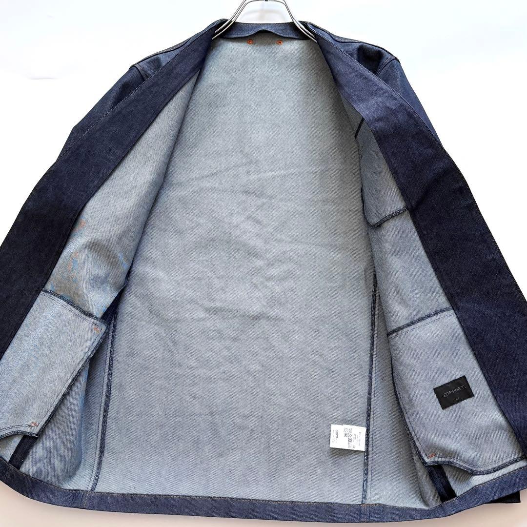 【23SS】SOPHNET ソフネット ノーカラー デニムジャケット インディゴ