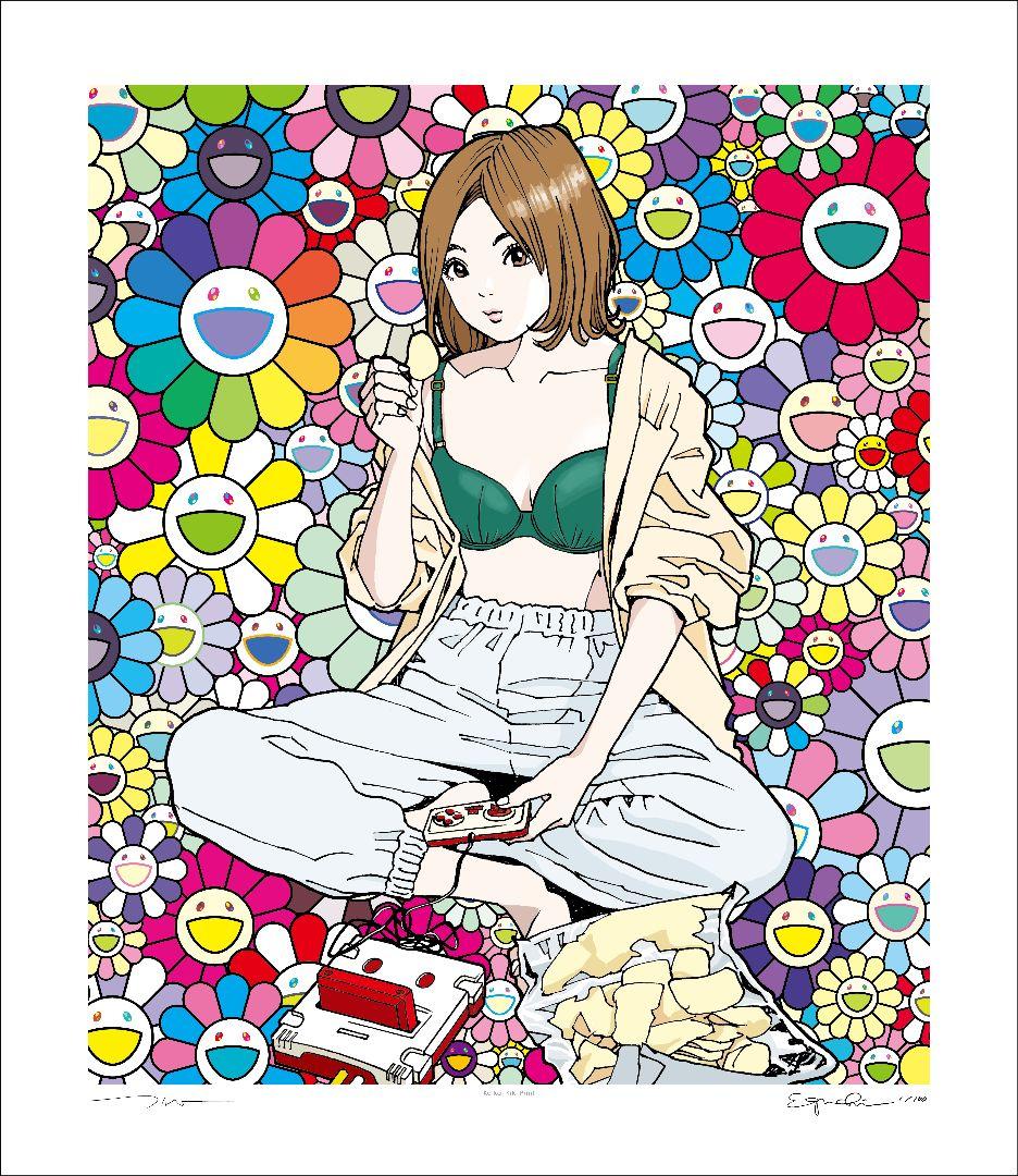 ス*ド様 村上隆 × 江口寿史 famicom 100枚限定 版画