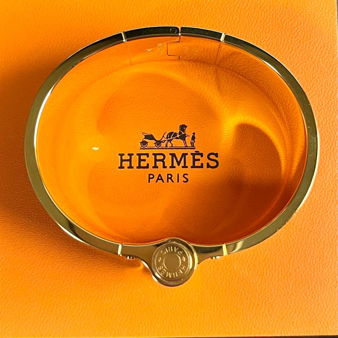 【HERMES】シャルニエールGM バングル ブレスレット ゴールド