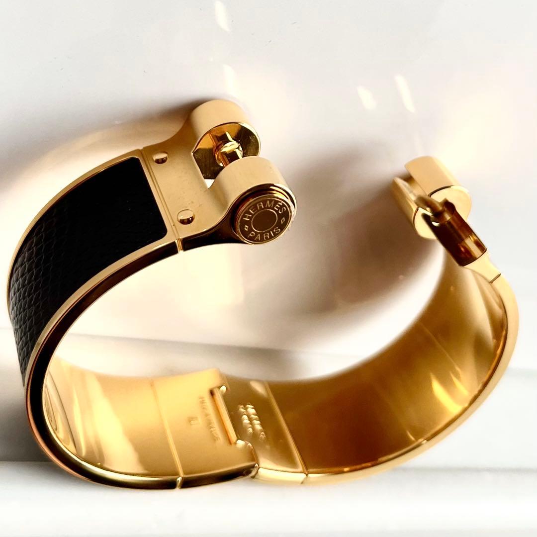 【HERMES】シャルニエールGM バングル ブレスレット ゴールド