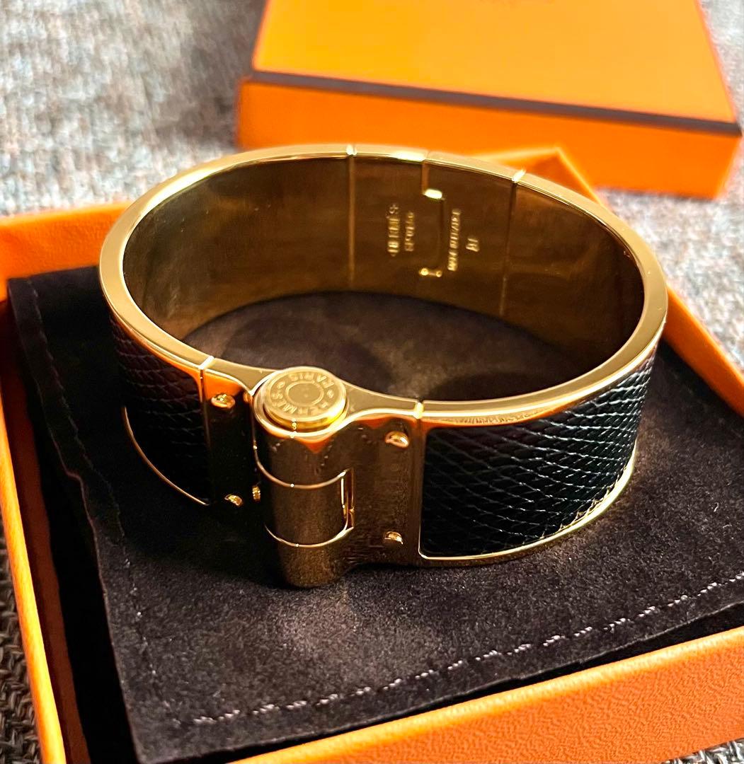 【HERMES】シャルニエールGM バングル ブレスレット ゴールド