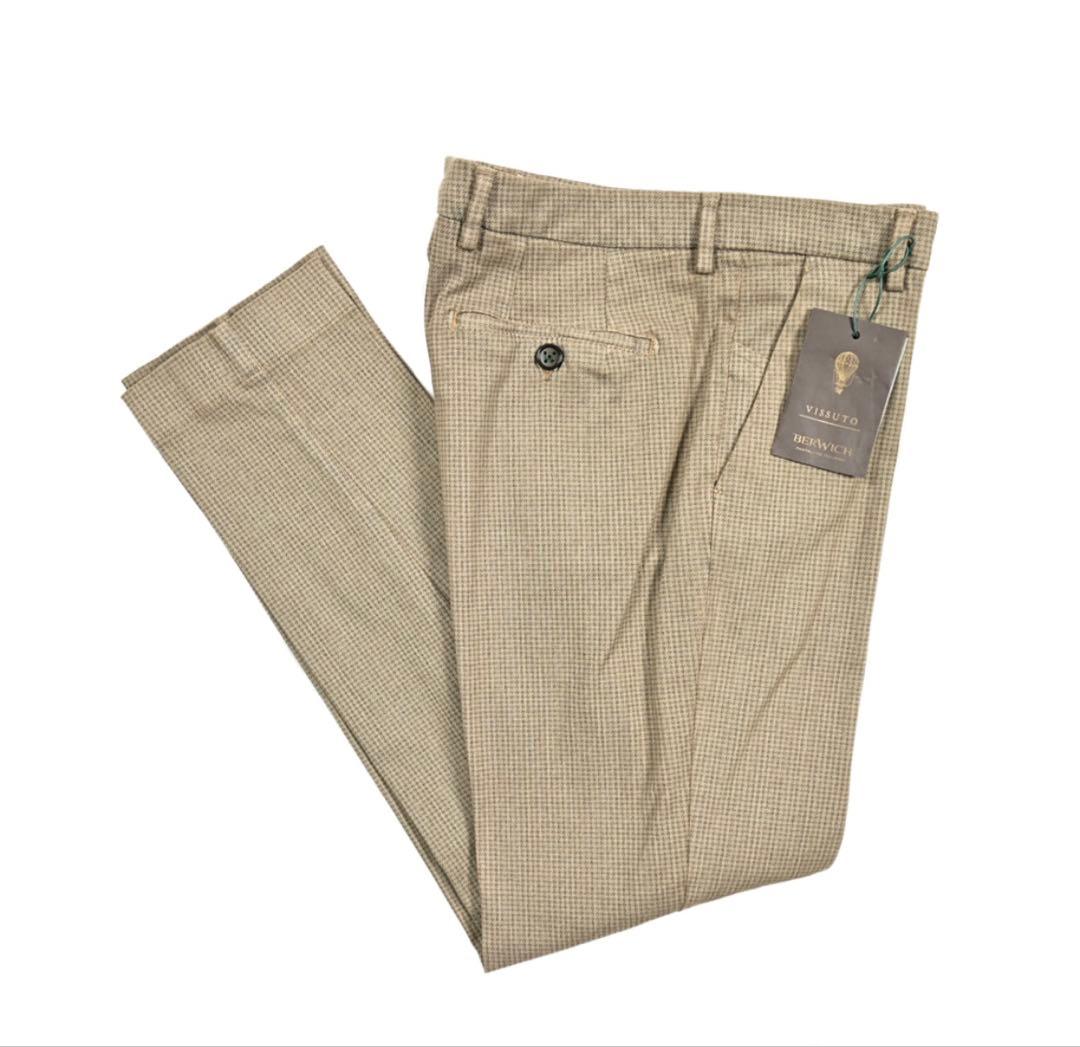 【極美品】ベルウィッチ BERWICH スラックス 秋冬 千鳥格子 48