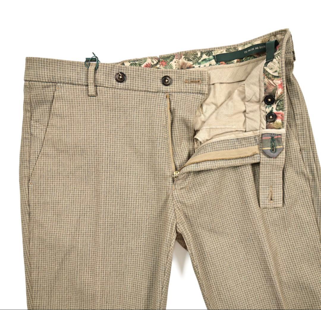 【極美品】ベルウィッチ BERWICH スラックス 秋冬 千鳥格子 48