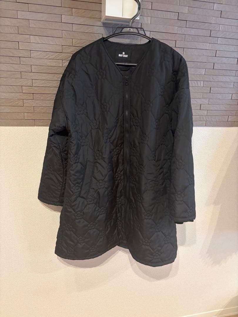 マリークワント希少品完売カラー定価大幅以下デイジーブラックロングブルゾン匿名配送