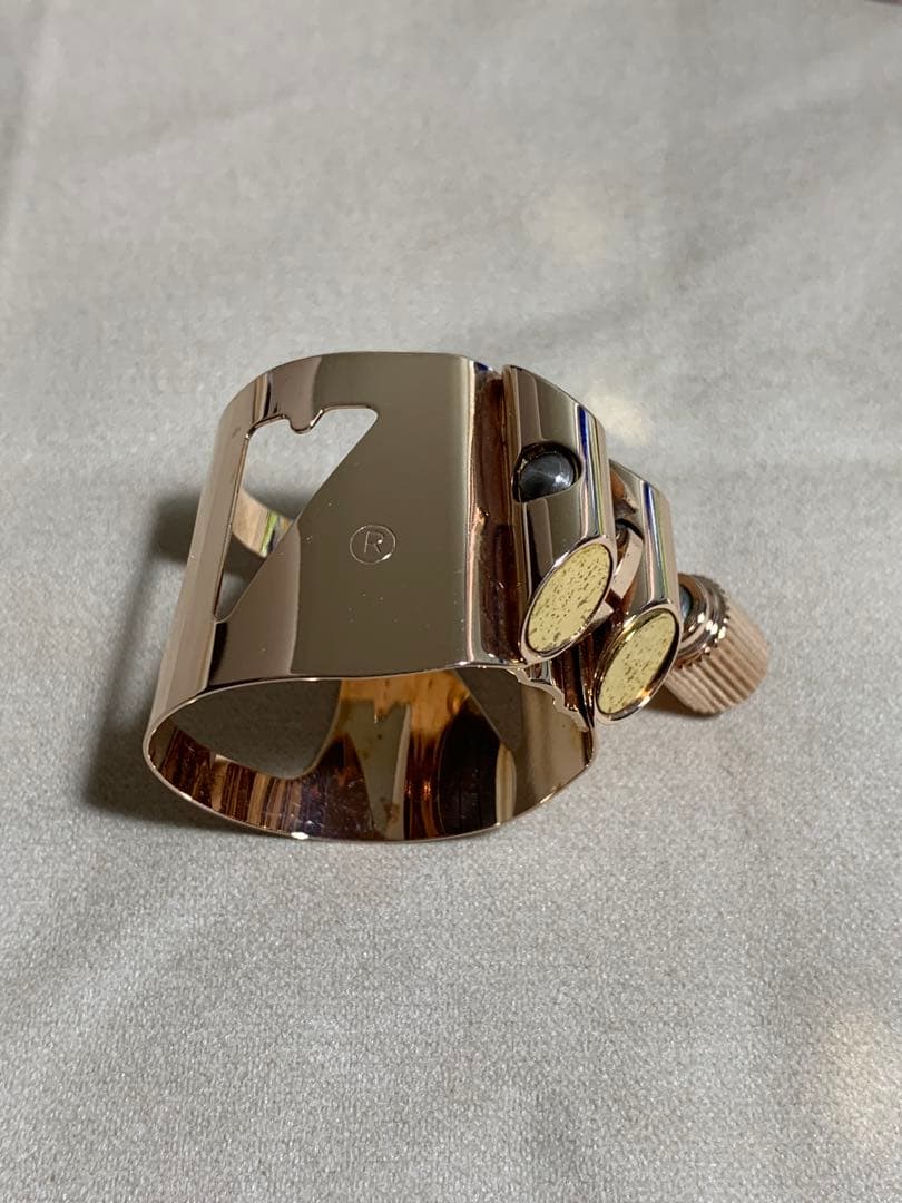 美品 バンドレン オプティマム リガチャー アルトサックス ピンクゴールドメッキ