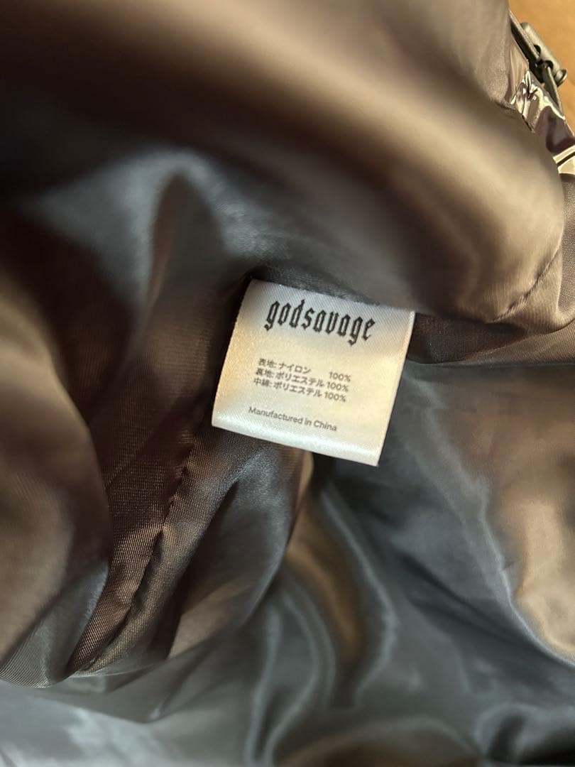 godsavage 黒 ダウンジャケット
