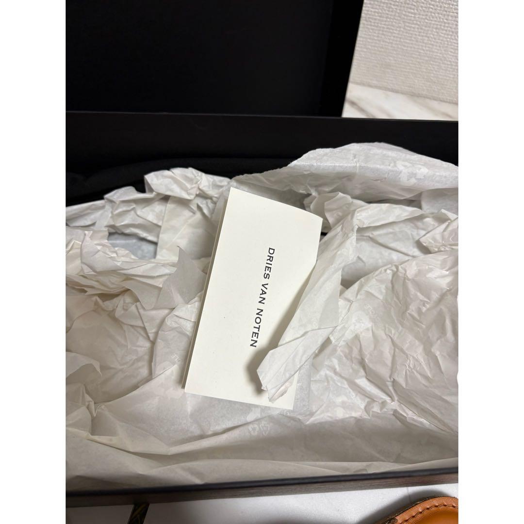 新品 dries van noten ラムレザー スクエア 本革 サンダル