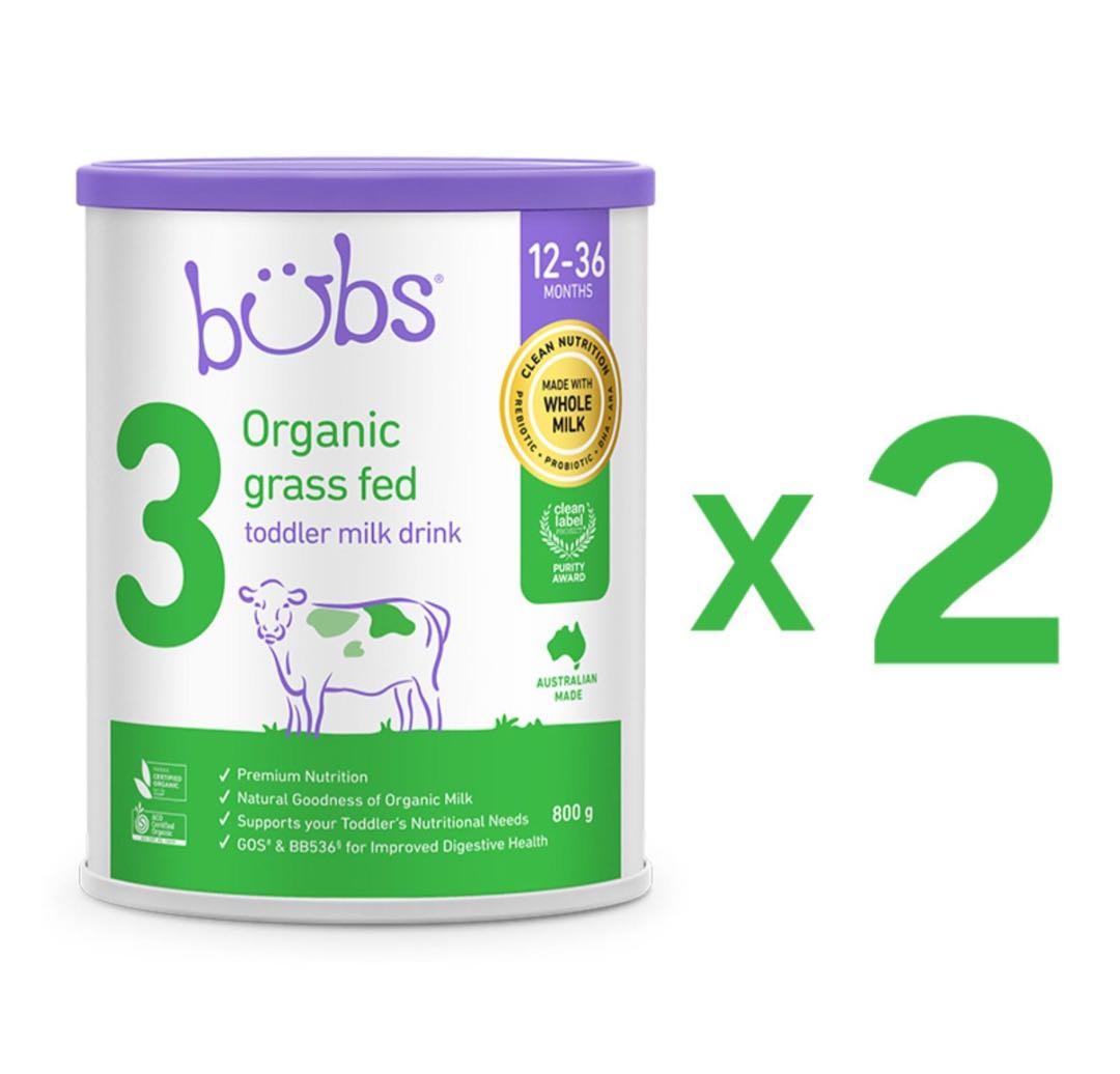 2缶Bubs バブズ オーガニック 粉ミルク ステップ3 FREMON出品