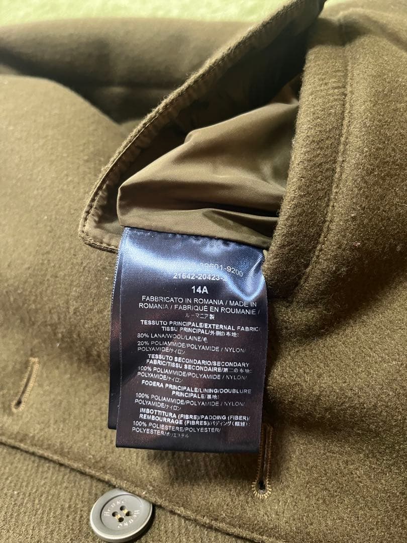 ヘルノ　HERNO ウールコート カーキ　Sサイズ相当