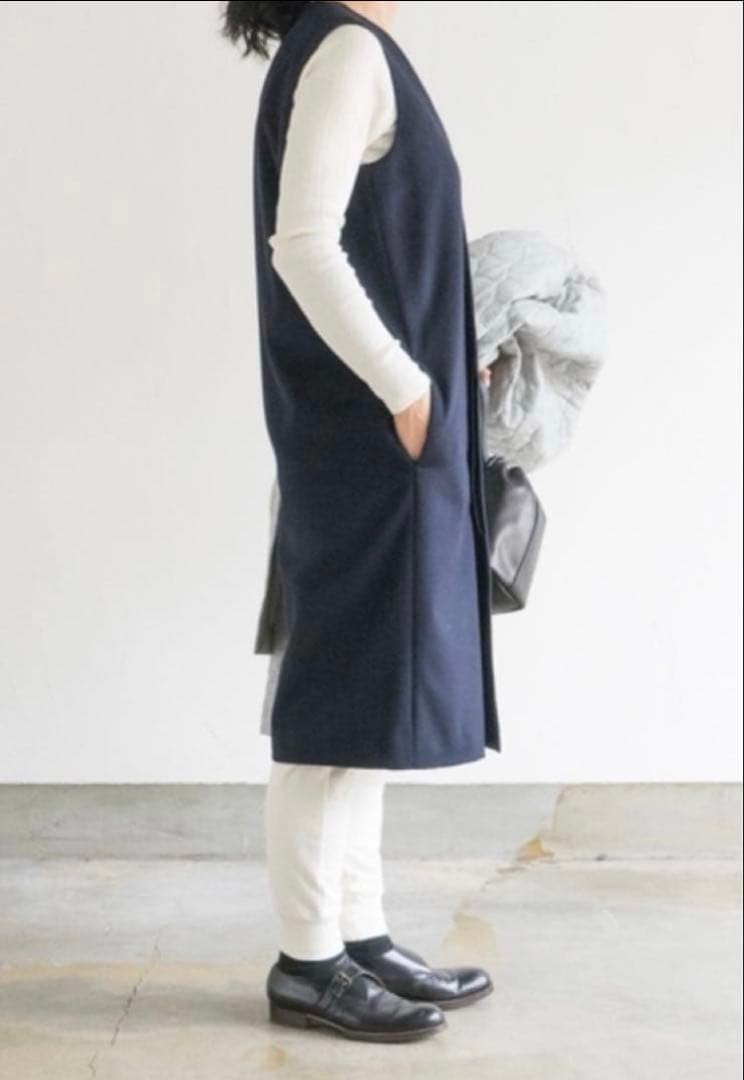 【美品】ゴーシュ　スーパー100'sビーバー ロングベスト