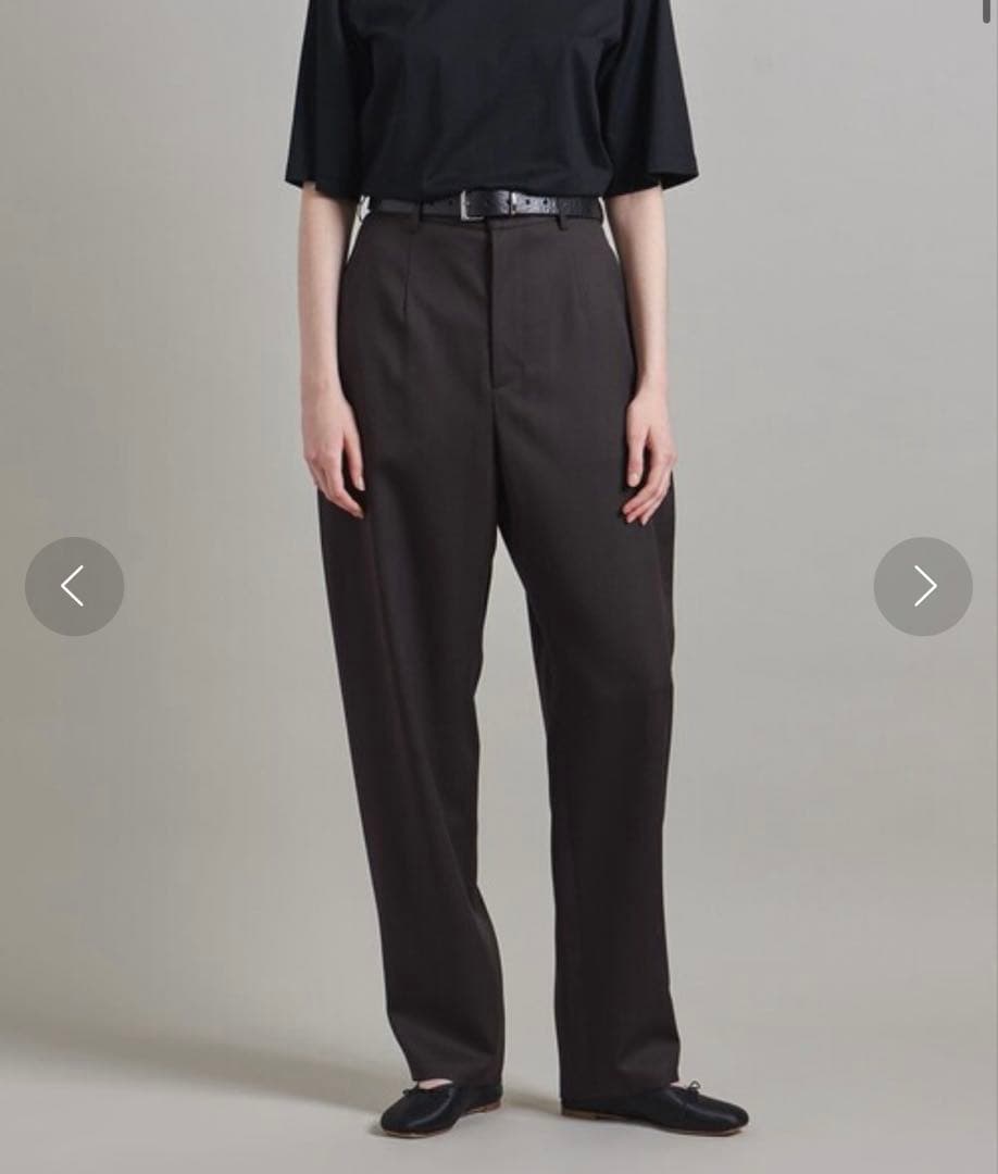 お値下げ不可【LOEFF】ロエフ ウール ギャバ ボンタン パンツ ブラウン