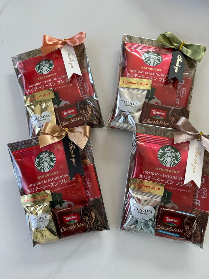 【専用②】⑪バレンタインプチギフト　4袋　スタバ♡ゴディバ♡ロアカー♡ロータス