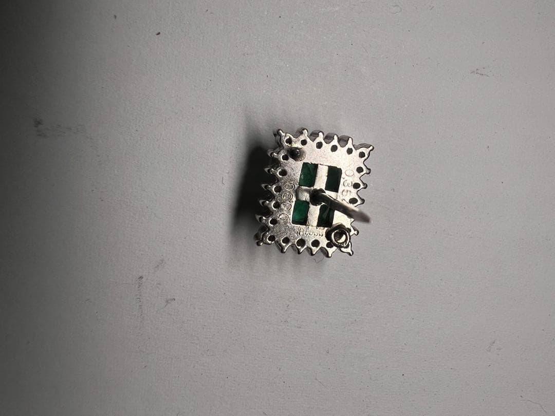 エメラルド 0.3ct!!! 極上ダイヤモンド Pt900 ネクタイピン