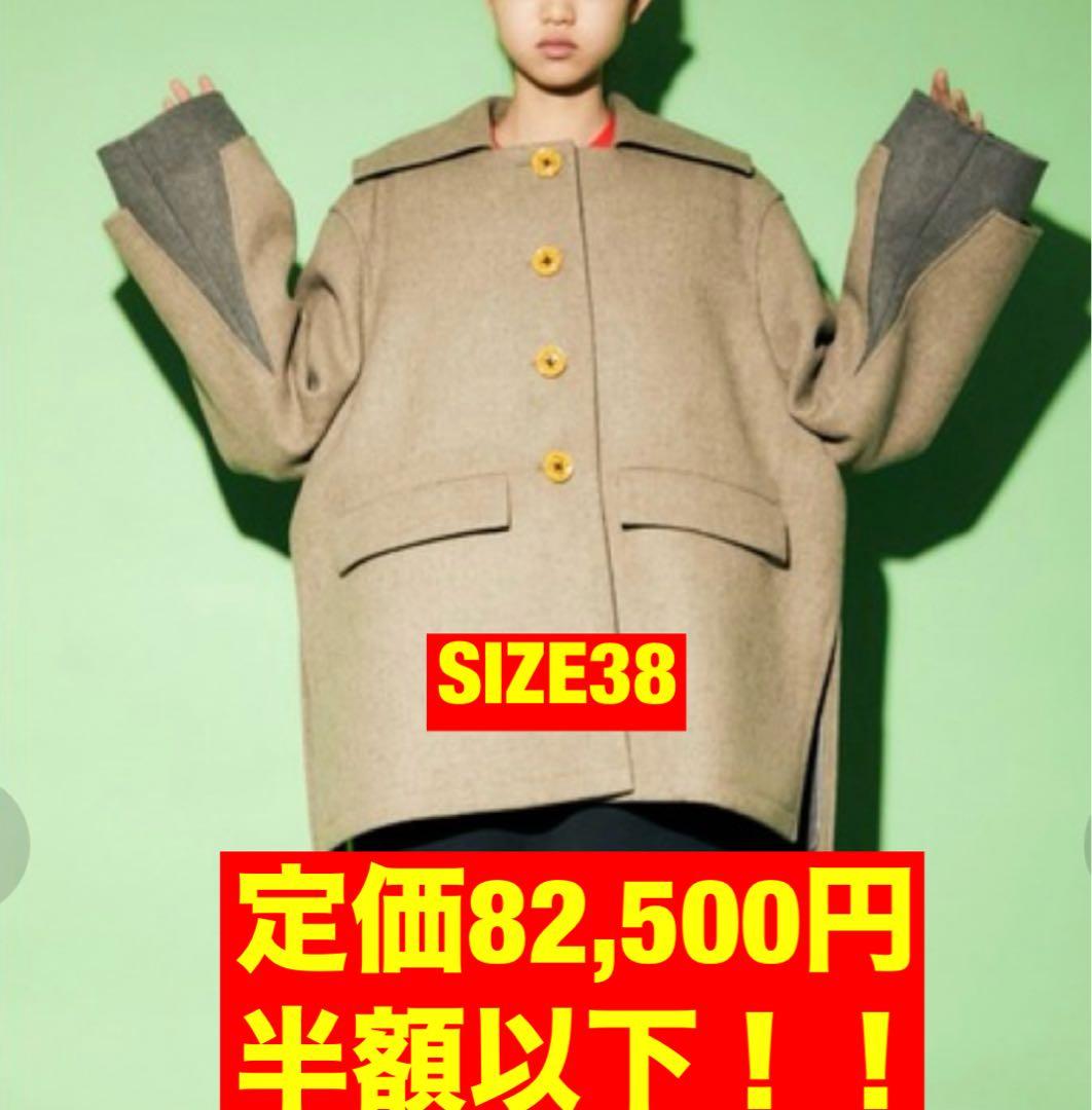 エンフォルド　メルトン スクエアカラー ボックス コート