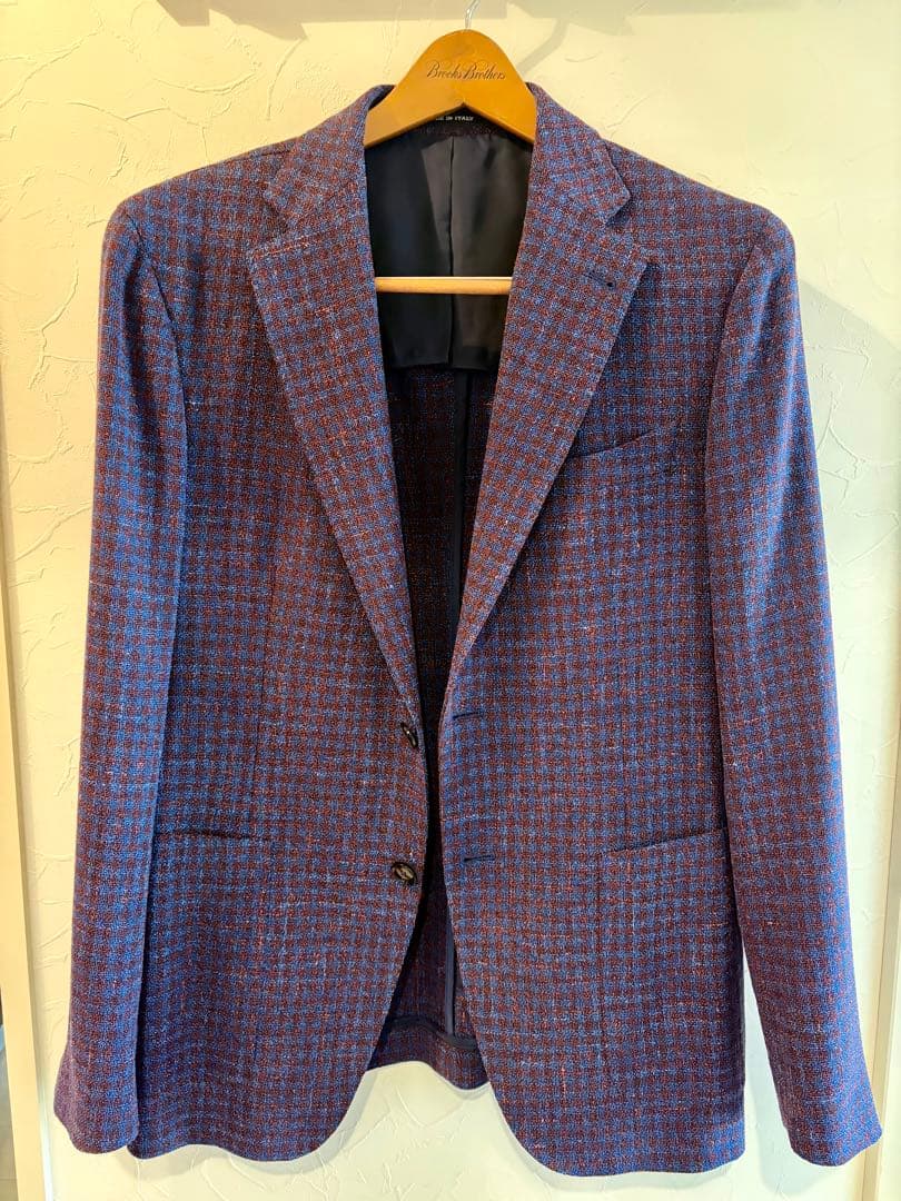 【2/8出品停止】 TAGLIATORE チェック柄 テーラードジャケット