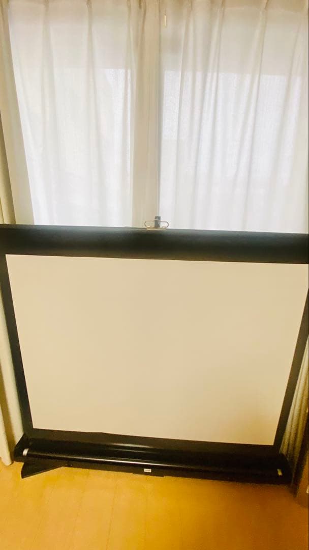 プロジェクタースクリーン 黒 収納ケース付き