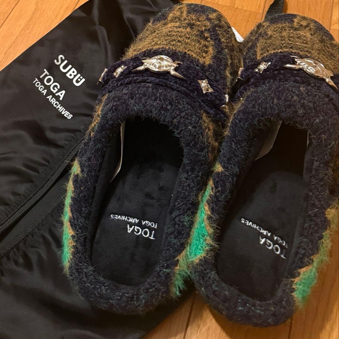 TOGA×SUBU 完売　スリッポン　サンダル　ネイビー・グリーン size2