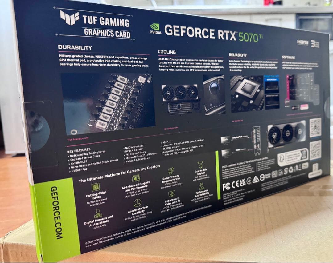 グラフィックボード・グラボ・ビデオカード ASUS TUF-RTX5070TI-O16G-GAMING