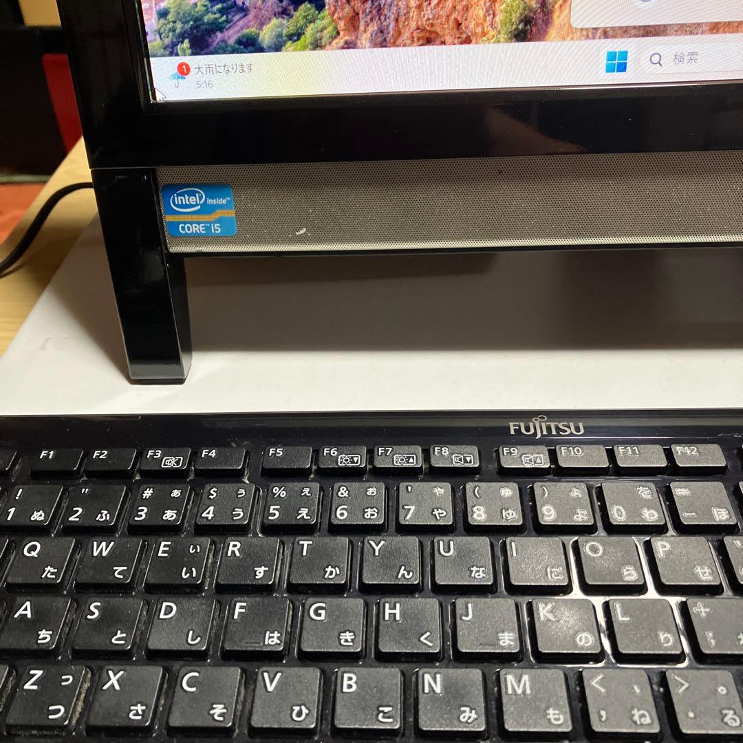 FUJITSU モニターパソコン Windows11 corei5 美品