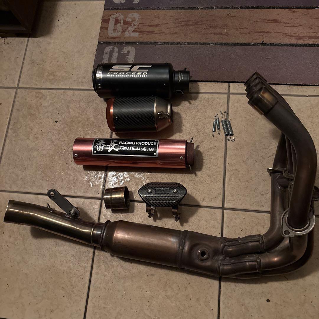 値下げ中！ZX25R ワンオフマフラー　サイレンサー種類豊富　付け替え可能