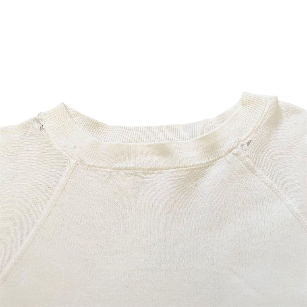 b*y様 60s スウェット 希少 ホワイト ラグラン 100%コットン ヴィン