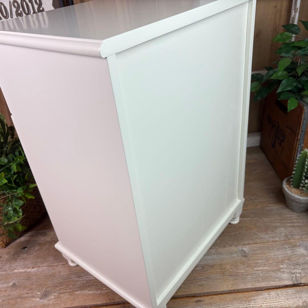 フレンチカントリー調北欧ホワイトチェスト二点セット洋タンス収納家具姫系姫かわ