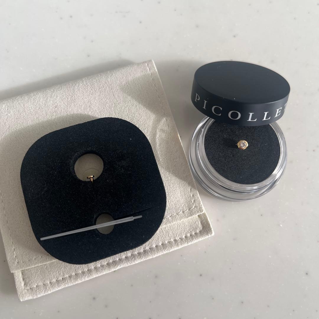 PICOLLET ダイヤ k18片耳用ピアス 16G