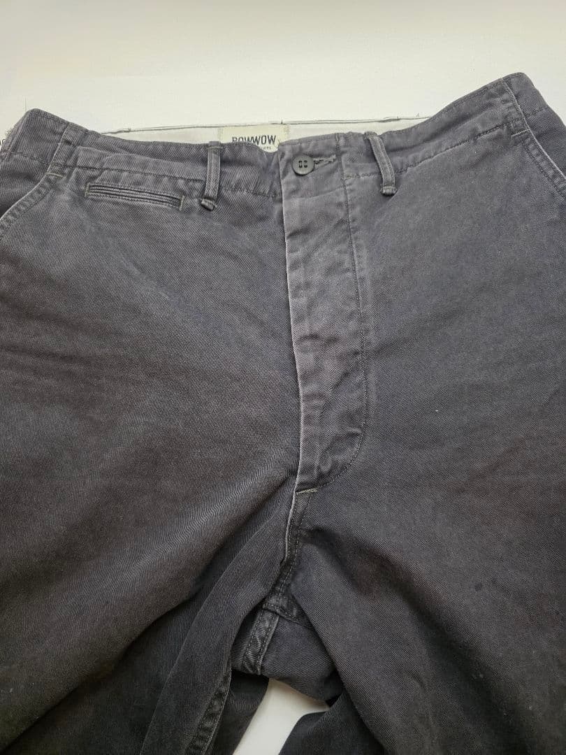 BOWWOW　BLACK WORK TROUSERS パンツ　チノ　ブラック　M