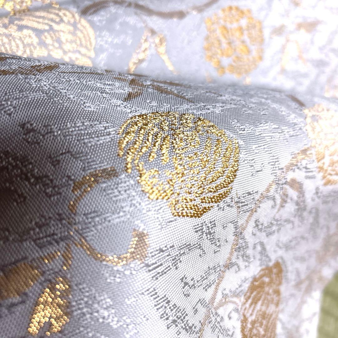 正絹　袋帯【本金箔】《花唐草》