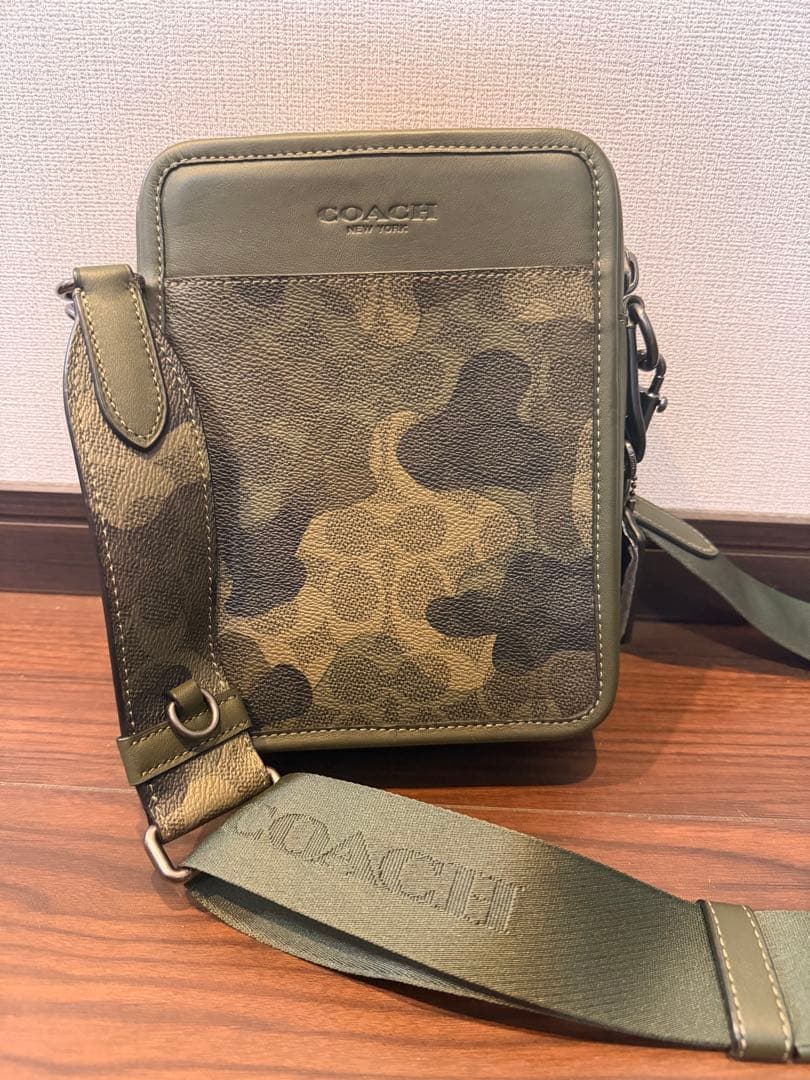 ★美品★COACH カモフラージュ レザーショルダーバッグ