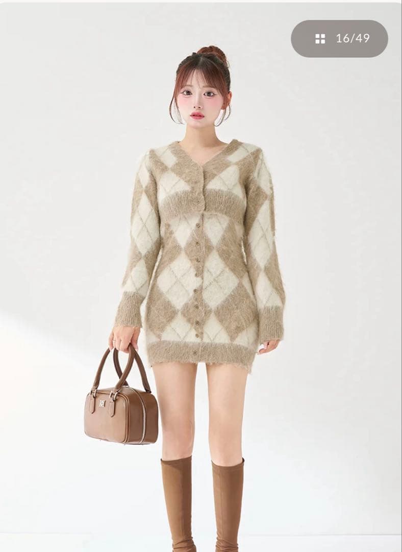 Darich アーガイルニットアンサンブル FL