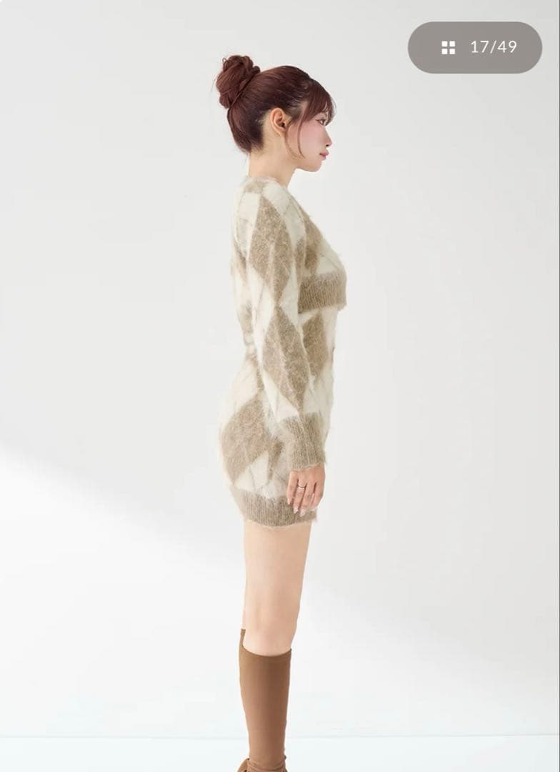 Darich アーガイルニットアンサンブル FL