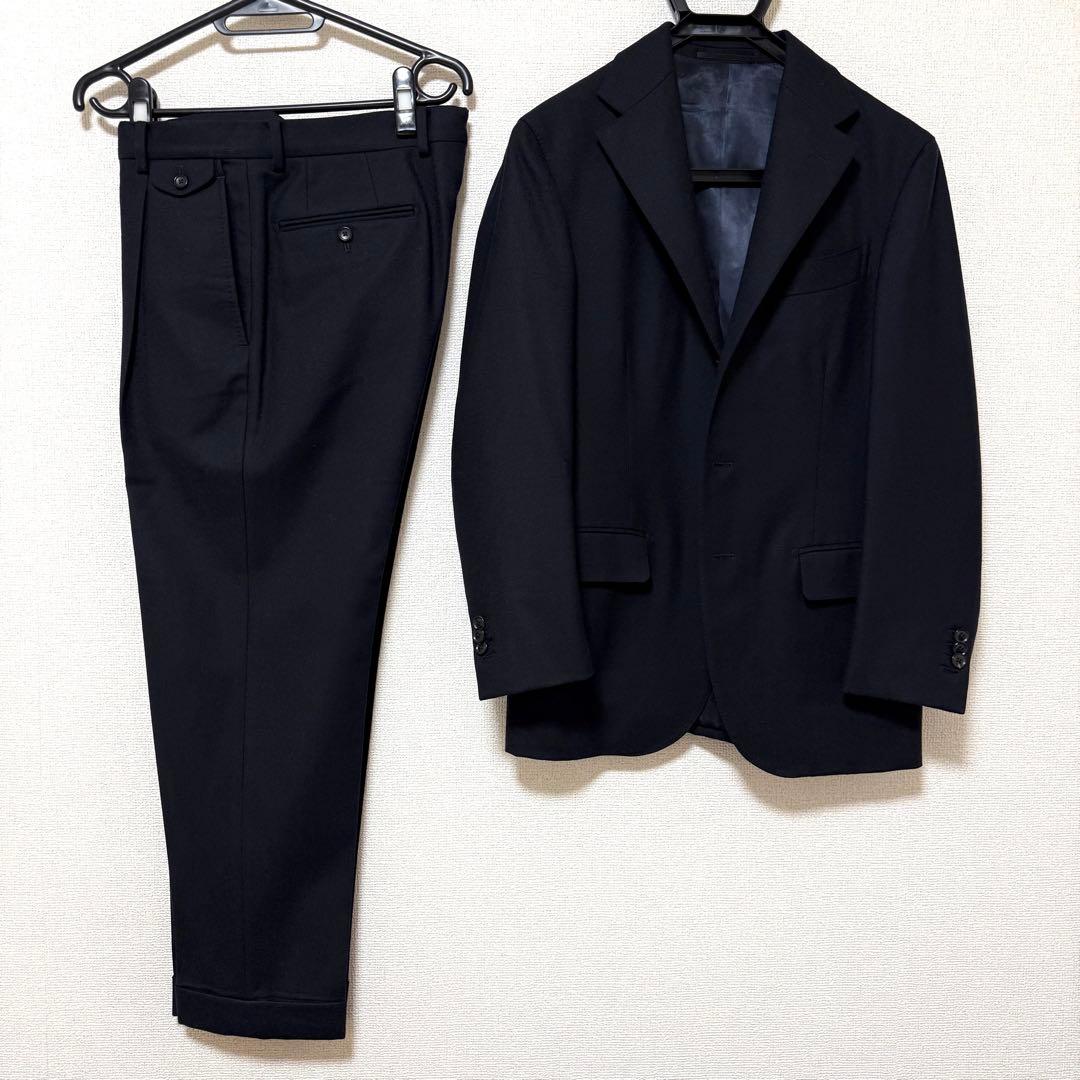 フランネル スーツ ネイビー 日本製 イタリア