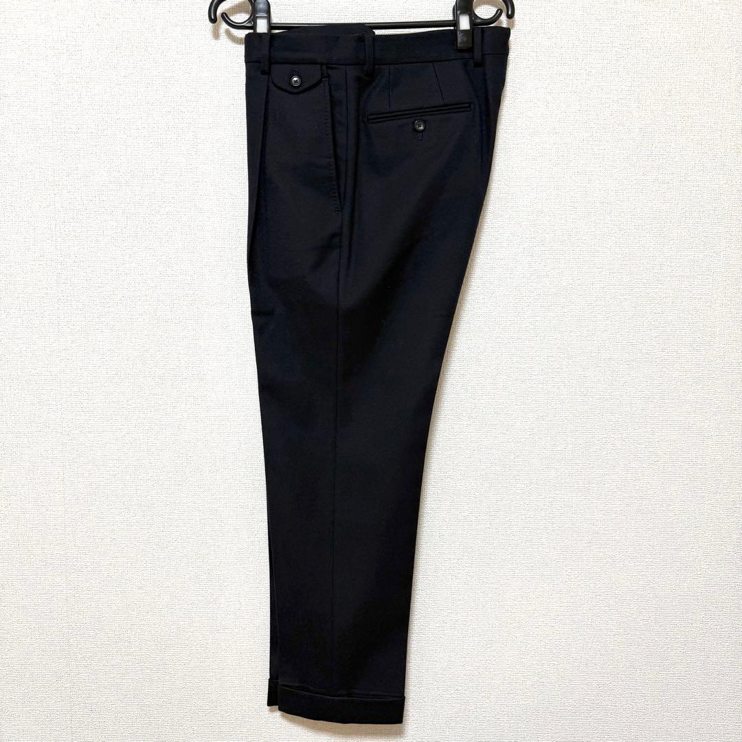 フランネル スーツ ネイビー 日本製 イタリア