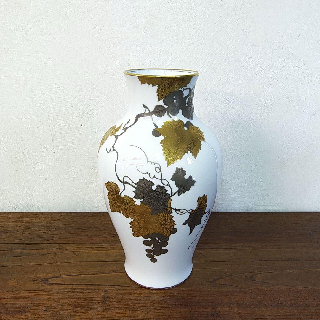 大倉陶園【金蝕ぶどう】花瓶 花器 36cm