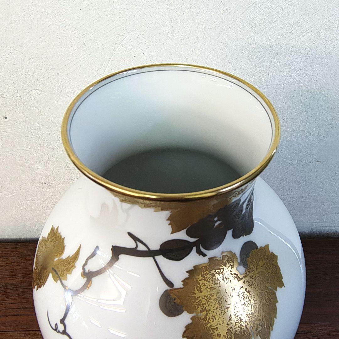 大倉陶園【金蝕ぶどう】花瓶 花器 36cm