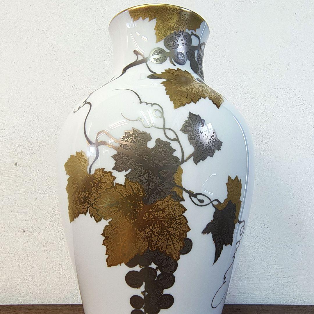 大倉陶園【金蝕ぶどう】花瓶 花器 36cm