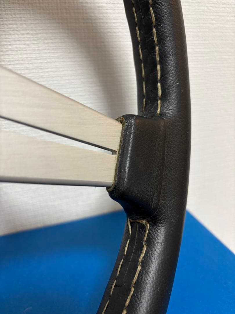 NARDI CLASSIC ブラックレザー＆シルバースポークステアリング 本体