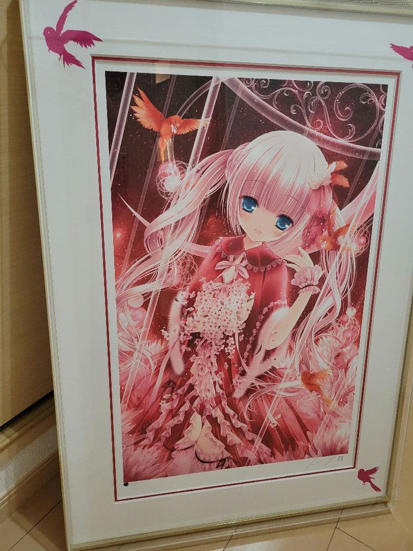 31日までセール中　てぃんくる『赤カナリア　DX』　版画