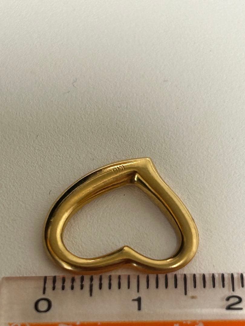 k18 オープンハート　ペンダントトップ