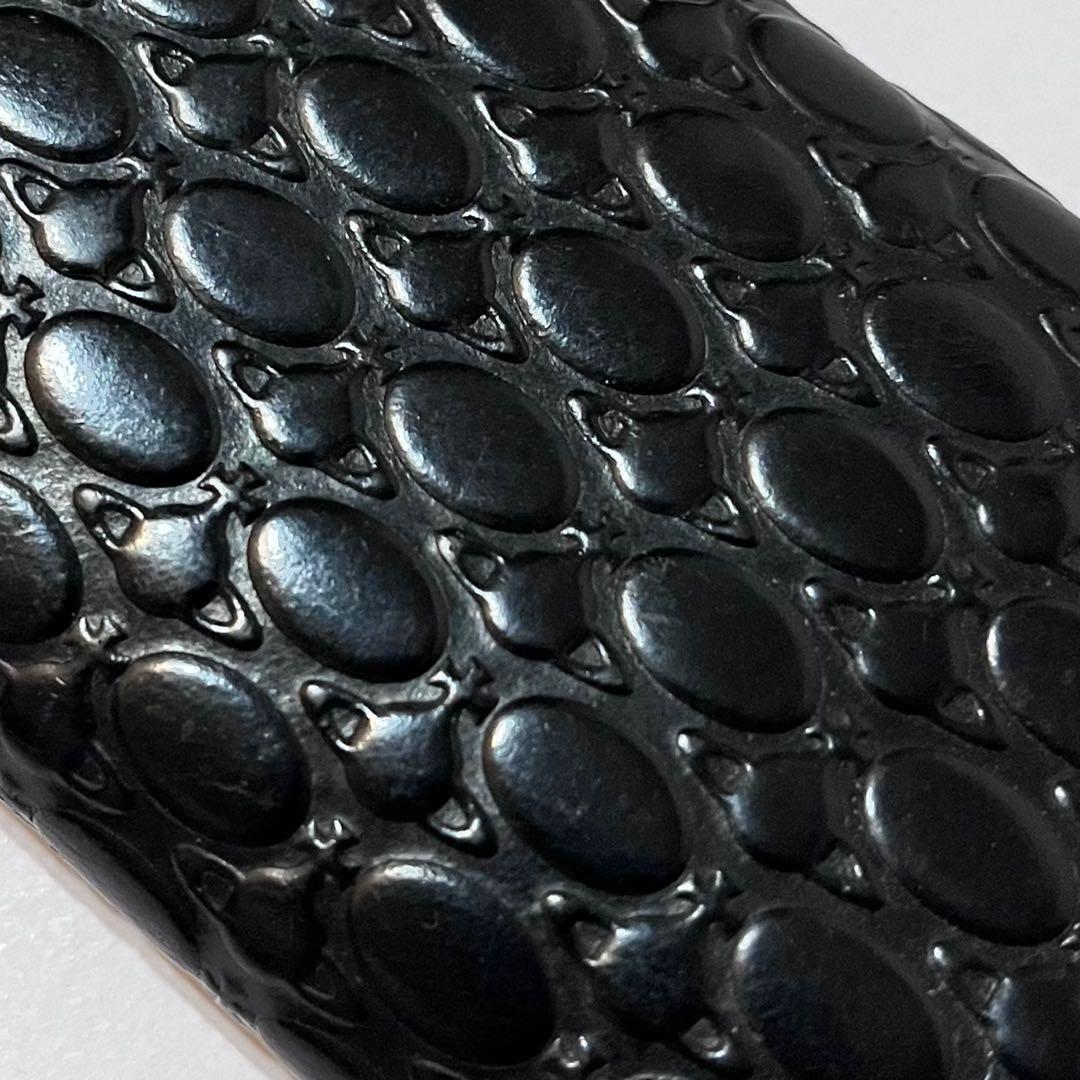 Vivienne Westwood オーブ 型押しレザー 5連キーケース 黒