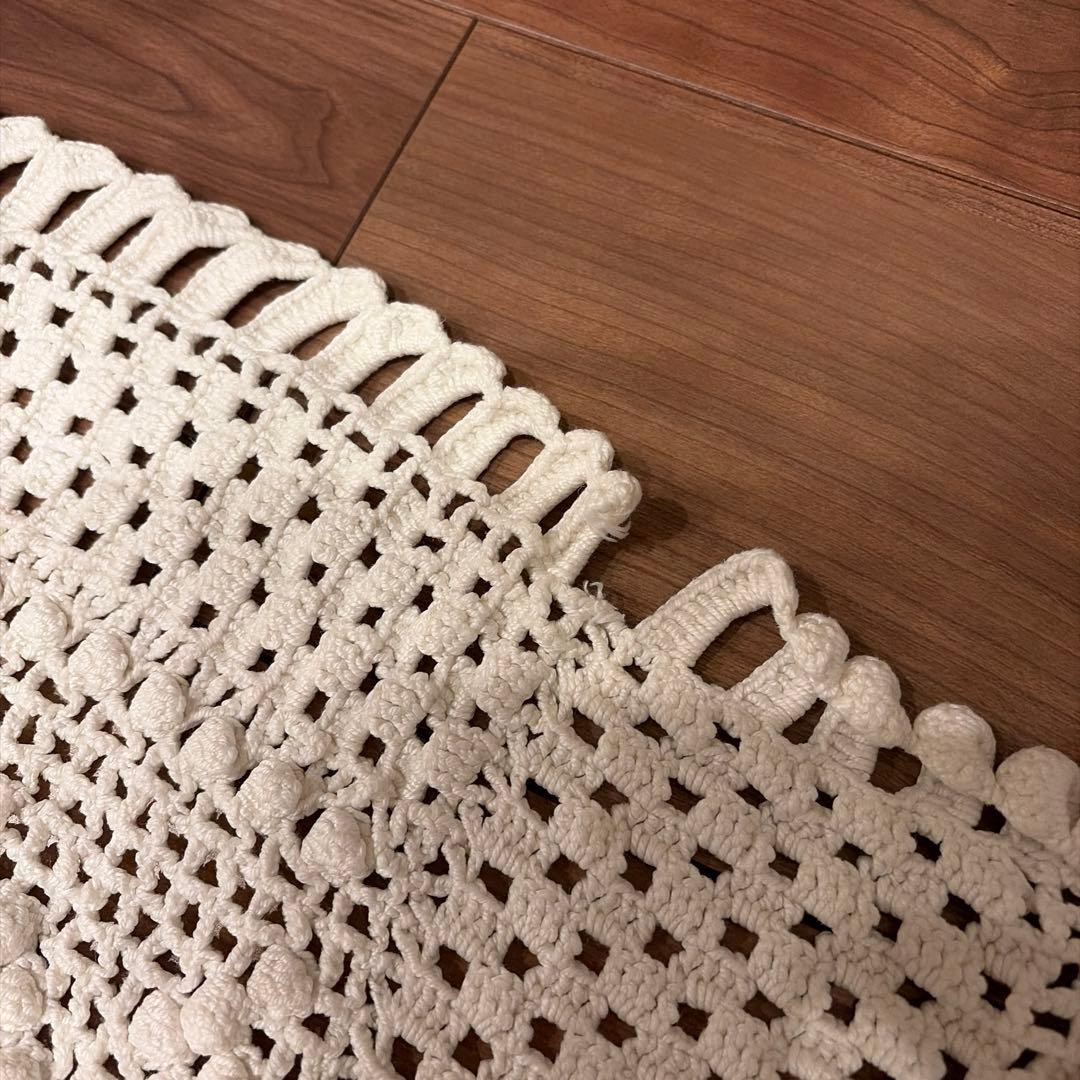 フランス蚤の市 アンティーク ベッドカバー クロシェ かぎ針編み