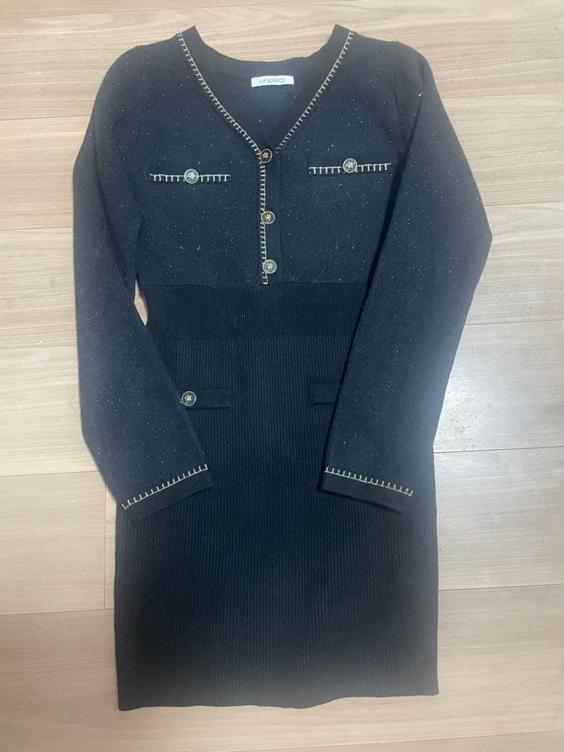 チェーンステッチクラシカルワンピース